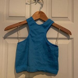 Blue Racerback Tank Top